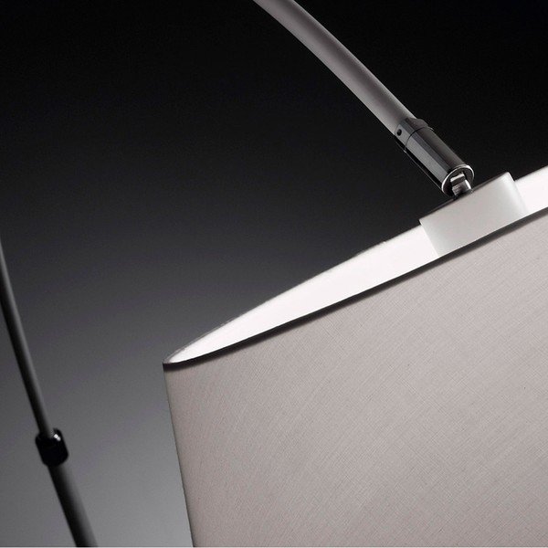 Balta stāvlampa ar auduma abažūru (augstums 189 cm) May – Kave Home-image-2