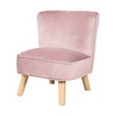 Gaiši rozā samta bērnu atpūtas krēsls Lil Sofa – Roba