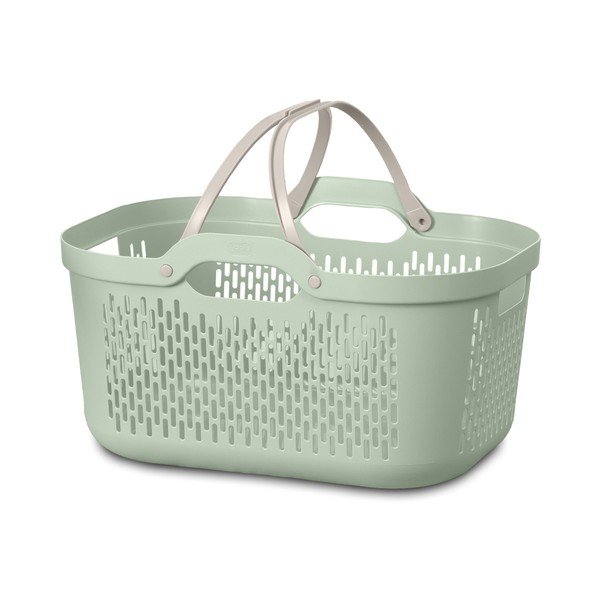 Gaiši zaļš plastmasas veļas grozs 45 l – Addis