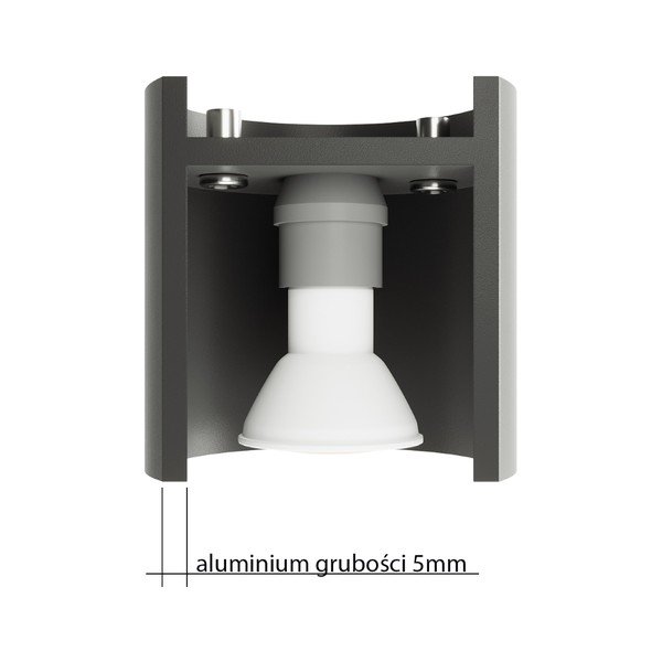 Pelēka sienas lampa Vulco – Sollux-image-4