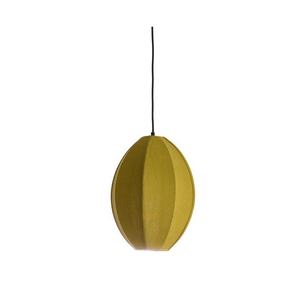 Zaļa piekaramā lampa ar auduma abažūru Milatos – Light & Living