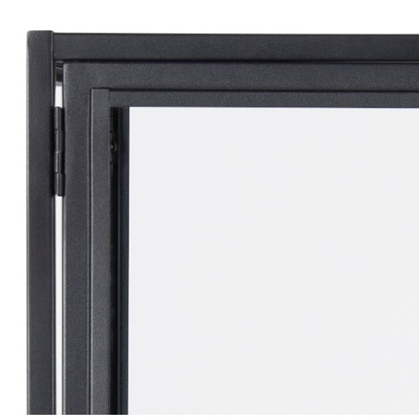 Melna metāla vitrīna 77x150 cm Seaford – Actona-image-3