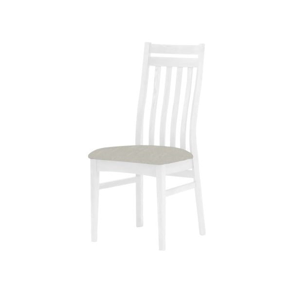 Balts un pelēks Canett Geranium ēdamistabas krēsls