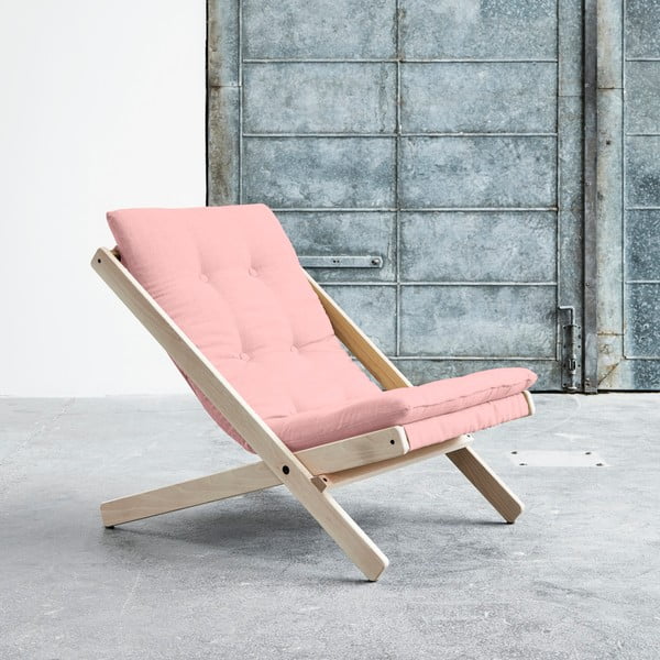 Saliekamais krēsls Karup Boogie Natural/Pink Peonie