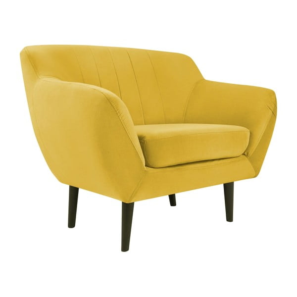 Dzeltens samta atpūtas krēsls Mazzini Sofas Toscane-image-2