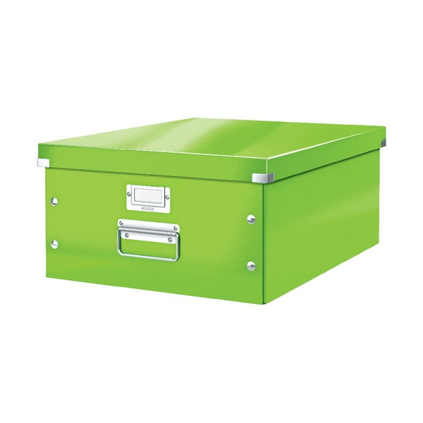 Zaļa kartona uzglabāšanas kaste ar vāku 37x48x20 cm Click&Store – Leitz