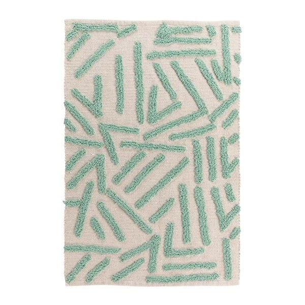 Piparmētru zaļš/krēmkrāsas mazgājams paklājs 60x90 cm Athena – douceur d'intérieur