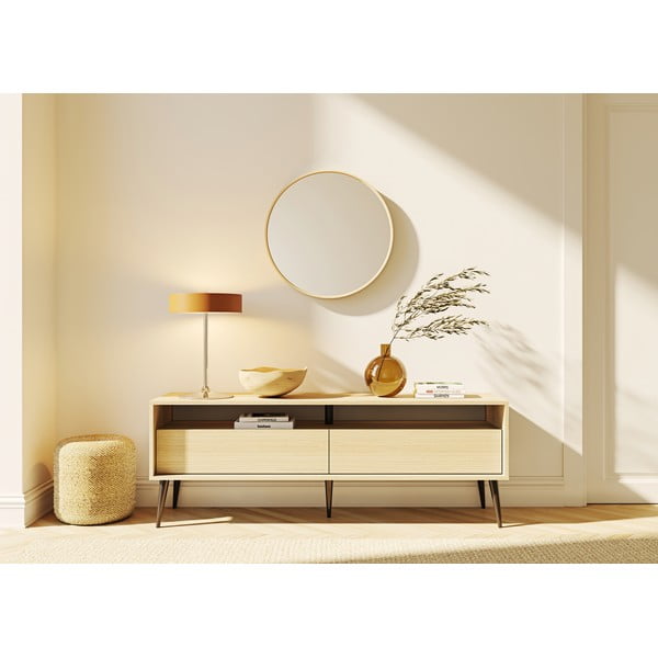 Dabīga toņa TV galdiņš ar ozolkoka imitāciju 150x54 cm Lake – TemaHome-image-1