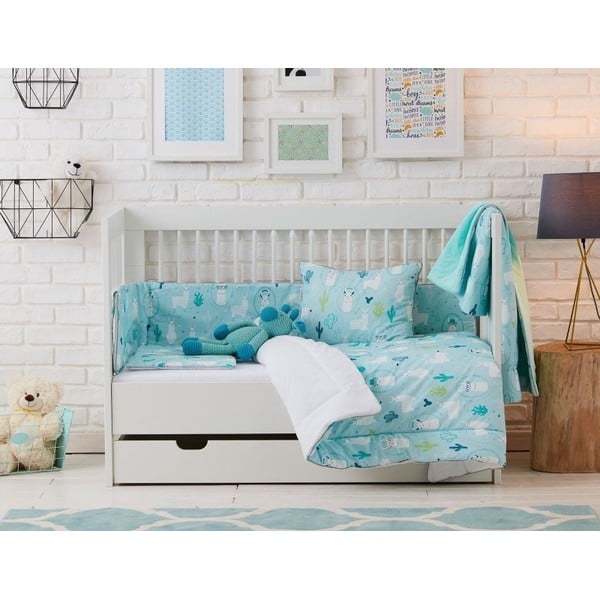 Zils dekoratīvs spilvens bērniem Pinio Lama, 45 x 50 cm-image-1