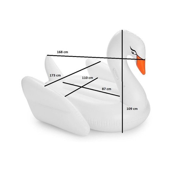 Balts piepūšamais atpūtas krēsls Gadžets Māja Swan-image-1