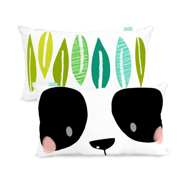 Kokvilnas abpusēja spilvendrāna Moshi Moshi Panda Garden, 50 x 30 cm-image-3