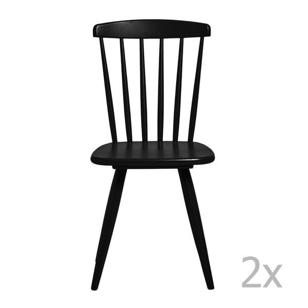 2 melnu ēdamistabas krēslu komplekts Marckeric Jade
