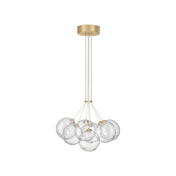 Misiņa krāsas stikla LED piekaramā lampa ar regulējamu spilgtumu ø 42 cm Blazik – Nova Luce