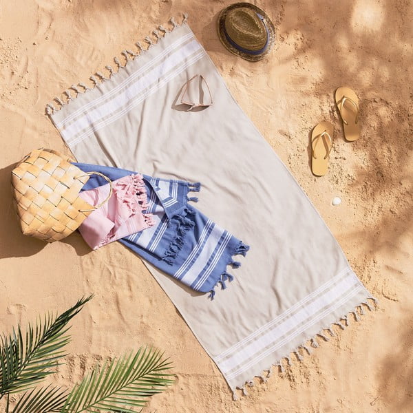 Rozā pludmales dvielis 150x75 cm Hammam – Catherine Lansfield-image-3