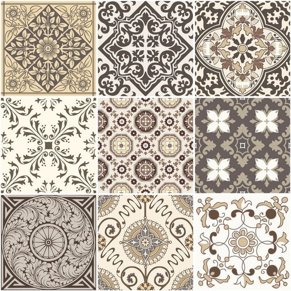 9 dekoratīvo sienas uzlīmju komplekts Ambiance Ancône, 15 x 15 cm-image-1