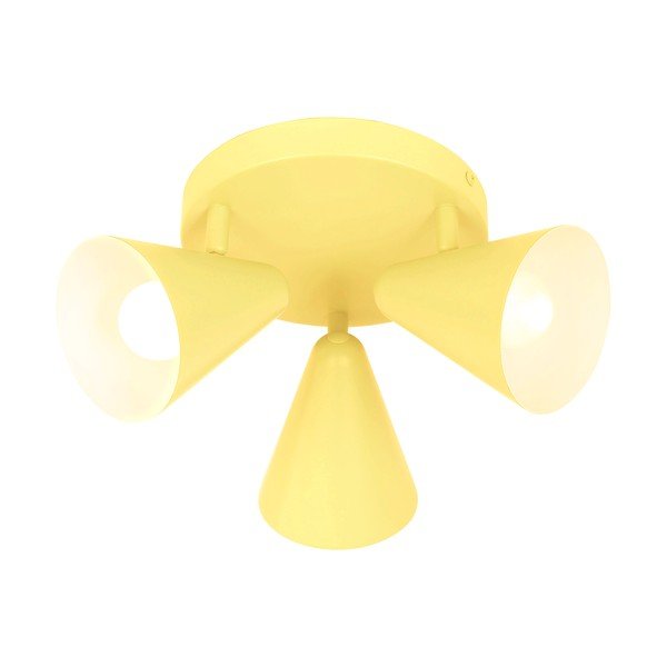 Dzeltena griestu lampa ar metāla abažūru 34x34 cm Amor – Candellux Lighting-image-1