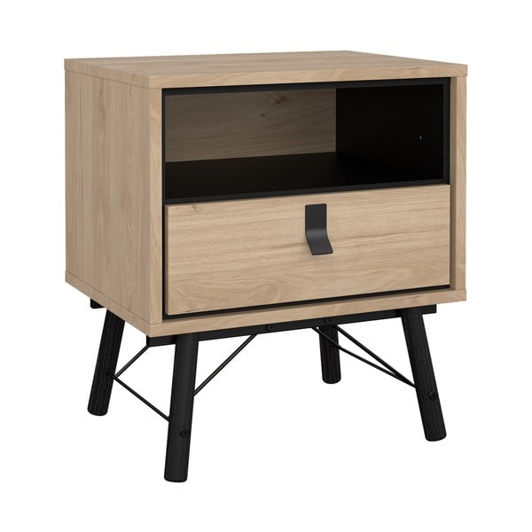 Dabīga toņa naktsskapītis ar ozolkoka imitāciju Ry – Tvilum-image-2