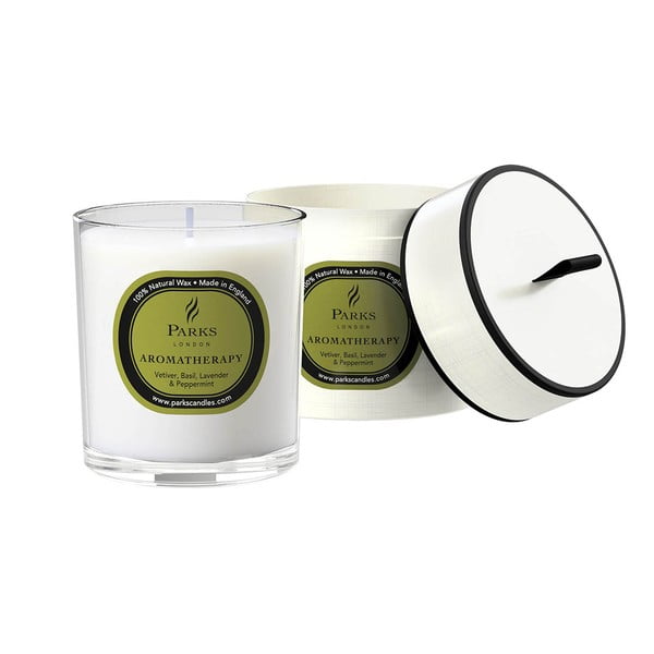 Svece ar bazilika, lavandas, piparmētras un vetivērijas aromātu Parks Candles London, degšanas laiks 50 stundas-image-1