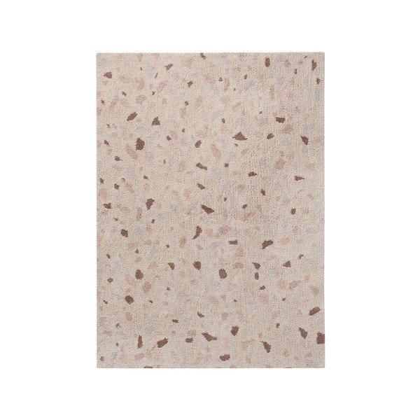 Gaiši rozā mazgājams/ar rokām darināts kokvilnas paklājs 140x200 cm Terrazzo Moonstone – Lorena Canals