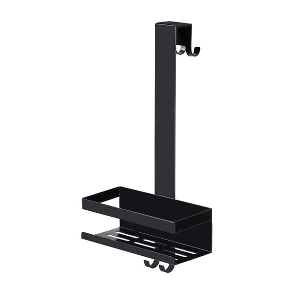 Melns nerūsējošā tērauda piekarināms vannas istabas plaukts Bribano – Wenko