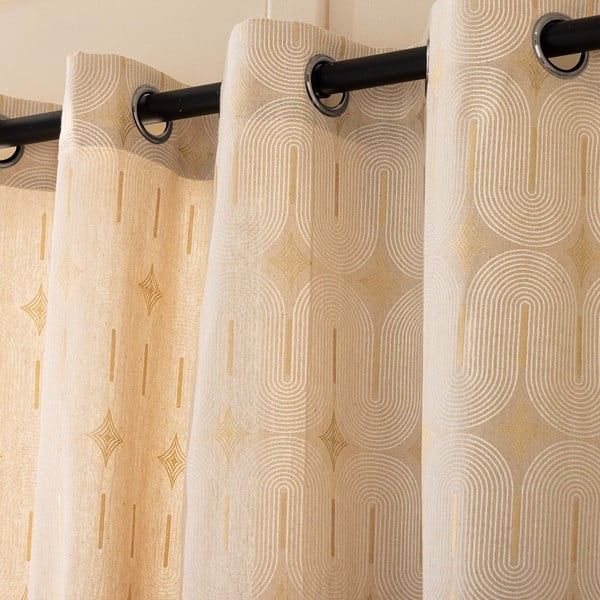 Bēšs aizkars 140x240 cm Ondine – douceur d'intérieur-image-2