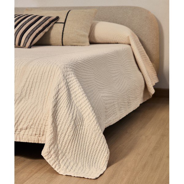Krēmkrāsas gultas pārklājs 240x260 cm Raylo – Kave Home-image-3