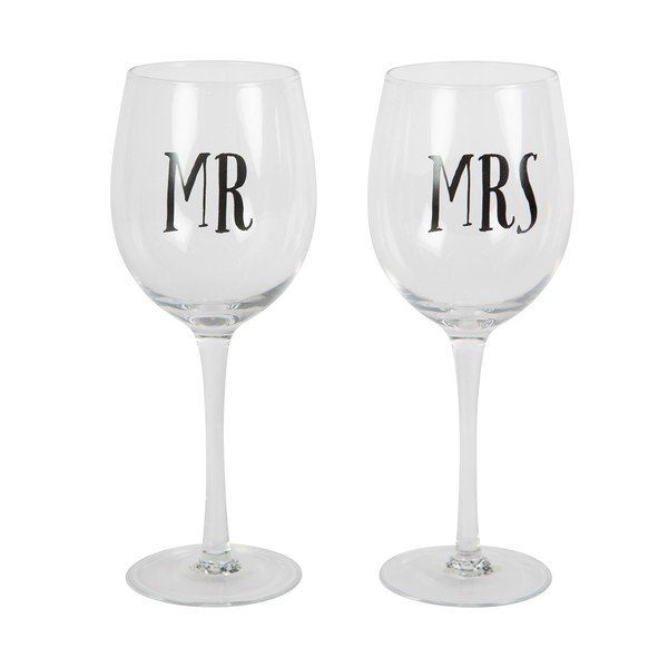 2 vīna glāžu komplekts Sass & Belle Mr And Mrs