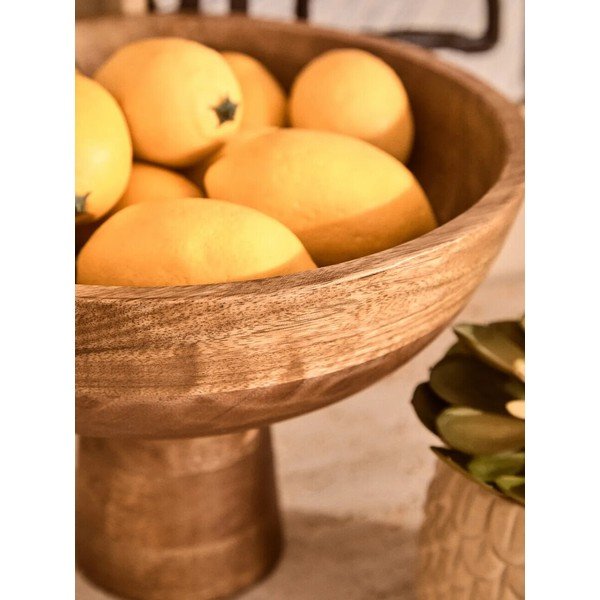 Dabīga toņa koka bļoda ø 27 cm Kara – Premier Housewares-image-1