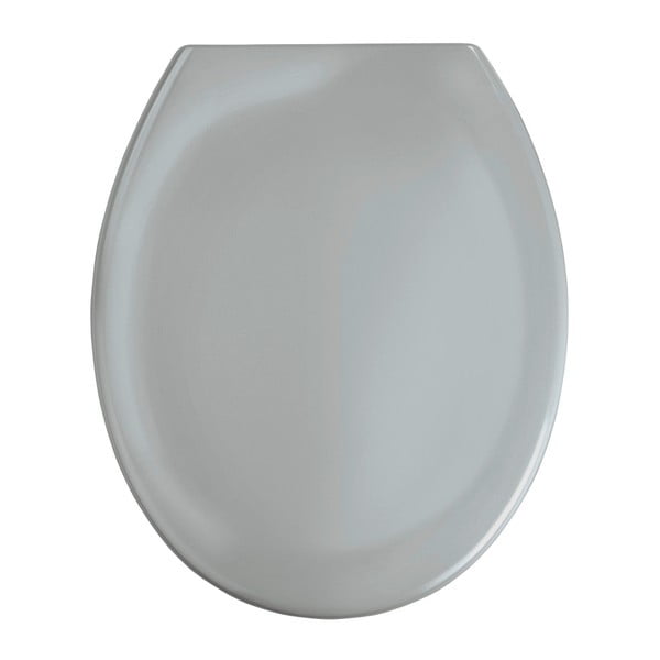 Gaiši pelēks viegli aizverams tualetes poda sēdeklis Wenko Premium Ottana, 45,2 x 37,6 cm