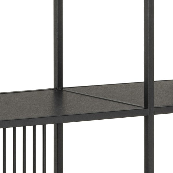 Melns grāmatplaukts 120x185x35 cm Strington – Actona-image-4