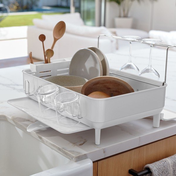 Balts tērauda trauku žāvētājs – simplehuman-image-1