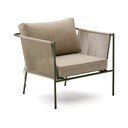 Zaļš/bēšs metāla dārza atpūtas krēsls Zivia – Kave Home