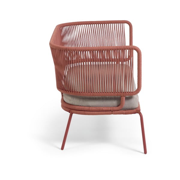 Dārza dīvāns terakotā ar tērauda konstrukciju Kave Home Nadin-image-3