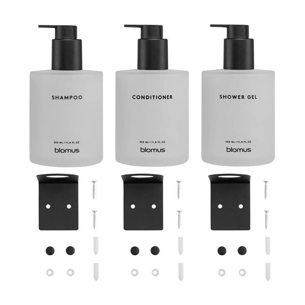 Balti stikla sienas ziepju dozatori (3 gab.) 350 ml Kirei – Blomus-image-4