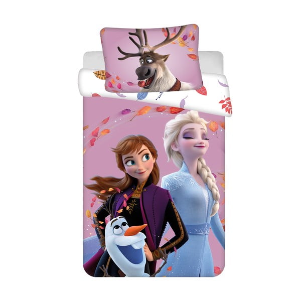 Kokvilnas bērnu gultas veļa 100x135 cm Frozen "Wind" – Jerry Fabrics