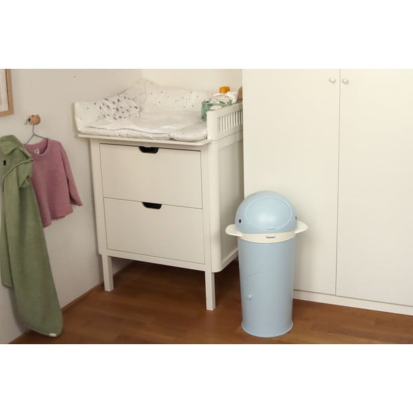 Gaiši zila plastmasas atkritumu tvertne autiņbiksītēm 25 l Whale – Kindsgut-image-1