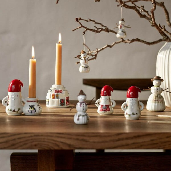Keramikas svečturis ar Ziemassvētku motīvu Hammershøi Christmas Father Elf – Kähler Design-image-4