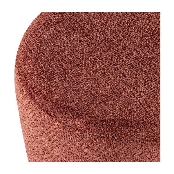Sarkans pufs no buklē auduma Islen – WOOOD-image-4
