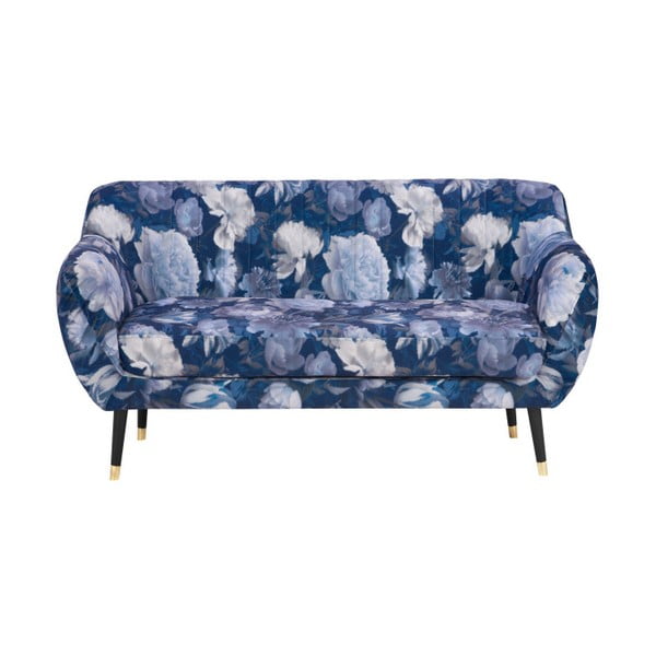 Zils divvietīgs dīvāns Mazzini Sofas Benito Floral