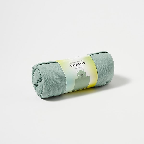 Zaļš bērnu pludmales dvielis ar kapuci Sunnylife Monster, 3–6 gadi-image-3