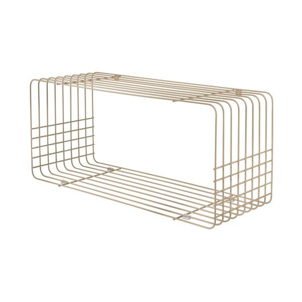 Bēšs daudzlīmeņu metāla sienas plaukts 70 cm Wire – Mette Ditmer Denmark