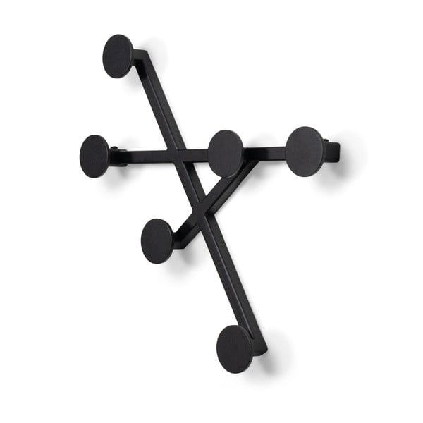 Melns metāla sienas pakaramais Bottoni – Spinder Design-image-2