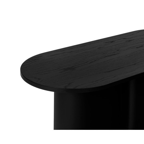 Melns žurnālgaldiņš ar ozolkoka imitācijas galda virsmu 50x115 cm Looi – noo.ma-image-4