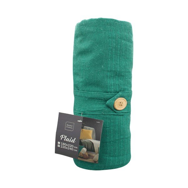 Zilganzaļš gultas pārklājs 220x240 cm Lucile – douceur d'intérieur-image-3