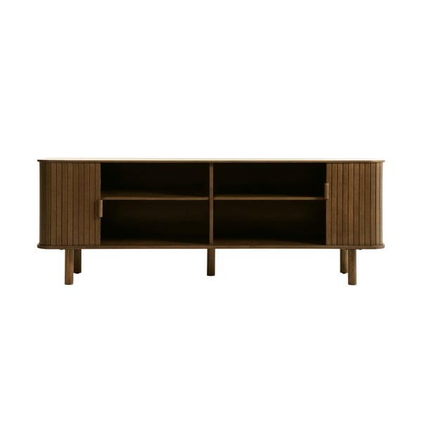 Brūns TV galdiņš ar ozolkoka imitāciju 56x160 cm Cavo – Unique Furniture-image-2