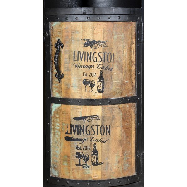 Melns metāla vīna skapis pudeļu skaits 9, 60x115 cm Luni – Interia Home & Living-image-1