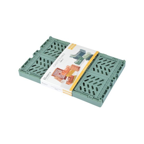 Gaiši zaļa plastmasas uzglabāšanas kaste 21x14.5x8 cm – Homéa-image-3