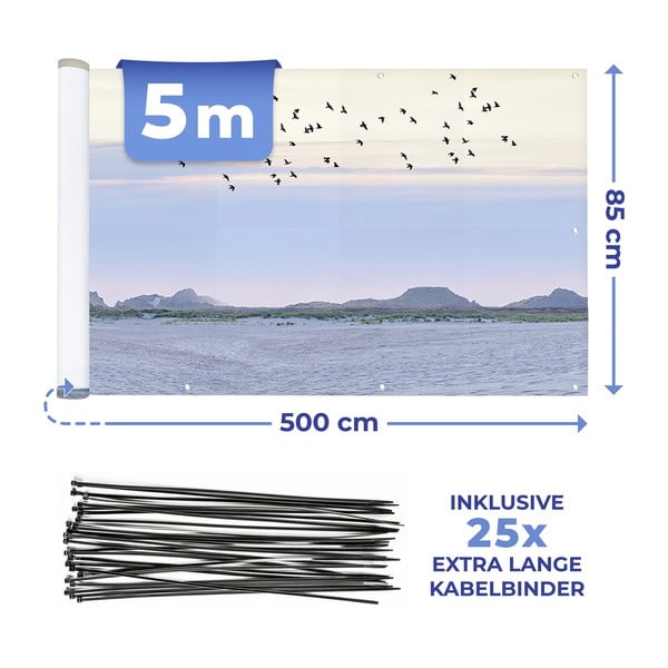 Plastmasas balkona aizslietnis 500x85 cm North Sea Coast – Maximex-image-4