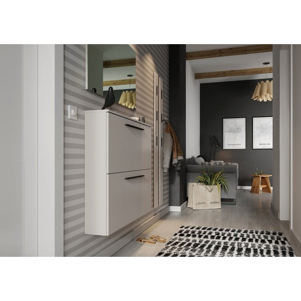 Pelēks/bēšs piekaramais apavu plaukts Utah – Germania-image-4