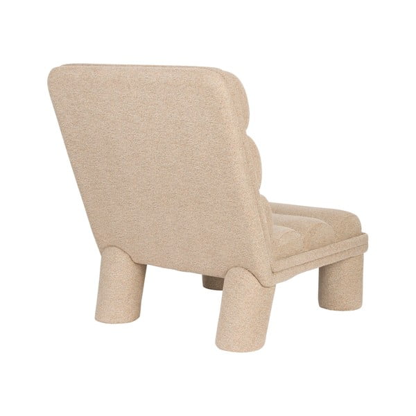 Bēšs atpūtas krēsls no buklē auduma Fern – Dutchbone-image-4